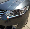 Acura TSX CU2 Sedan Chrome Front Headlight Eyebrow Cover Trim (2009-2014)