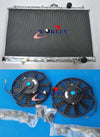 Mitsubishi Lancer EVO 1-3 52mm Aluminum Radiator & Fans (92-96)