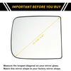 Dodge Ram 1500 2500 Heated Right Mirror Glass Replacement (2010-2023)