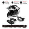 Motorcycle S M L XL Youth Full Face Motocross Helmet Black Skull