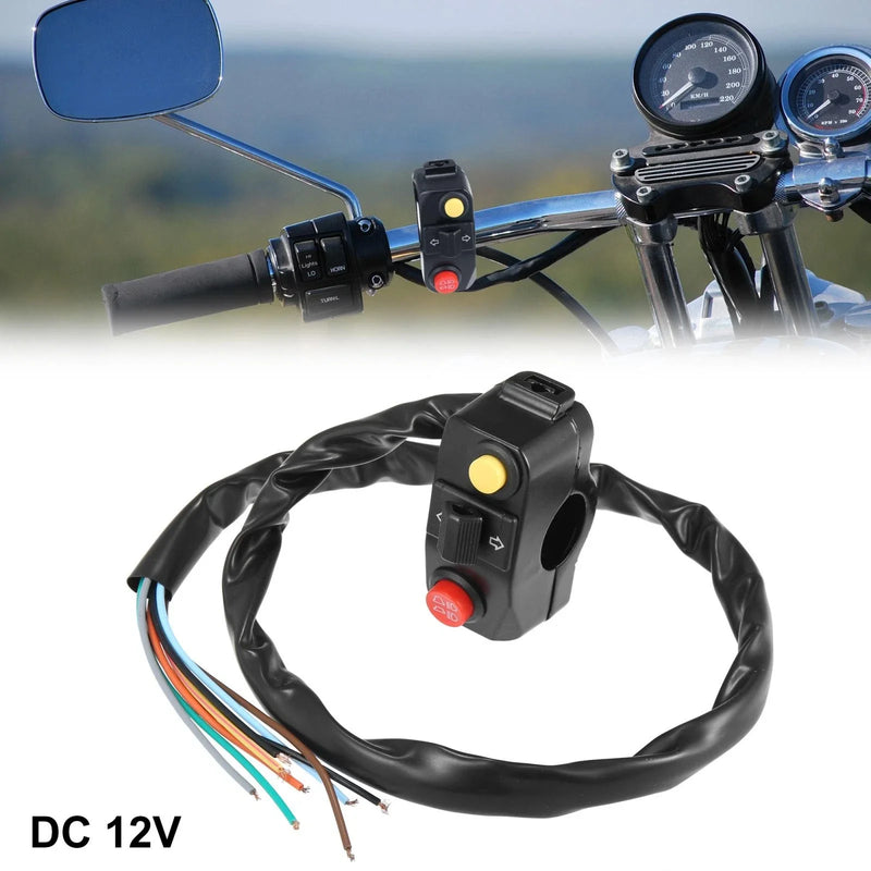 Motorcycle Switch / 7/8 22mm / Handlebar Switch with Horn Indicator Light