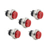 AC 125V 3A 5 x 16mm Red Round Cap Push Button Switch