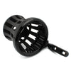 Universal Black Motorcycle Handlebar Cup Holder with Mesh Basket