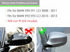 BMW E90 E92 E93 Rear Carbon Fiber Side Mirror Cover Caps 2 x (2007-2013)