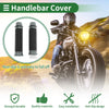 Motorcycle Titanium Tone 7/8" 22mm Hand Grips Cover Handlebar