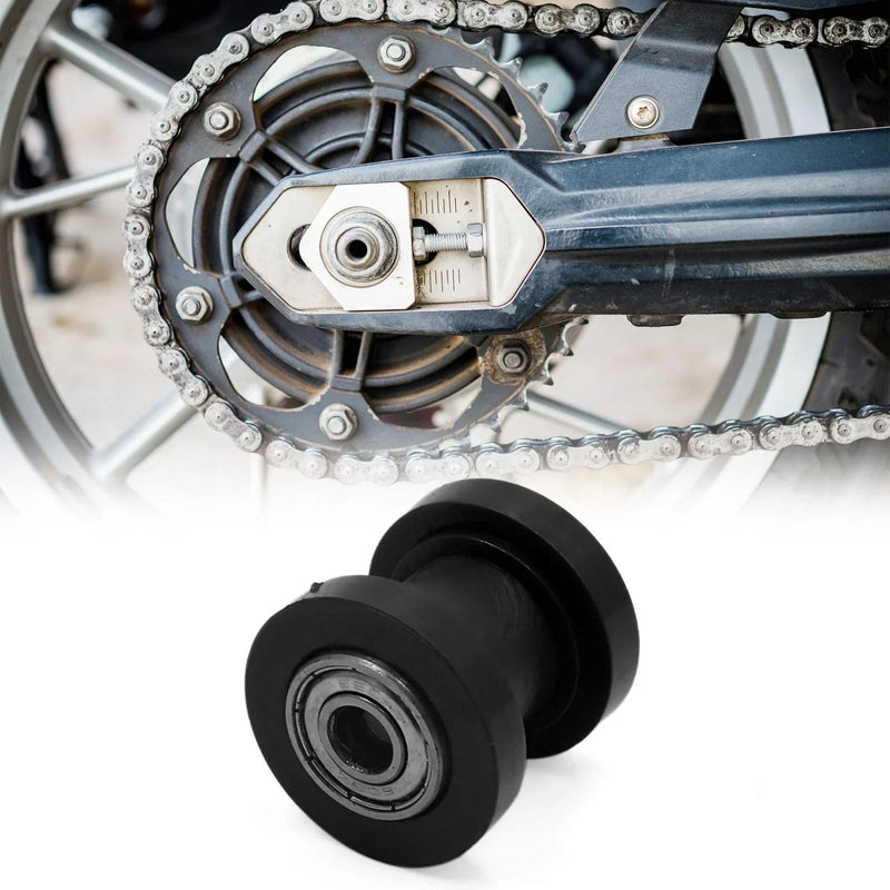 Motorcycle 8mm Hole Chain Roller Pulley Slider Tensioner Wheel Guide Plastic