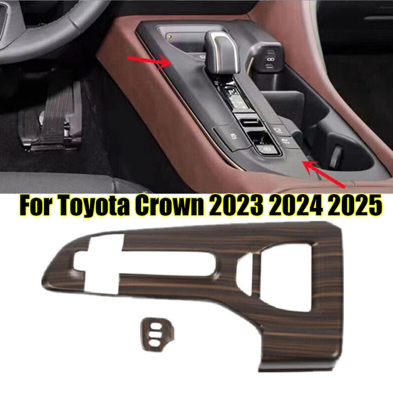 Toyota Crown Wood Grain Inner Gear Shift Box Panel Cover Trim (2023–2025)