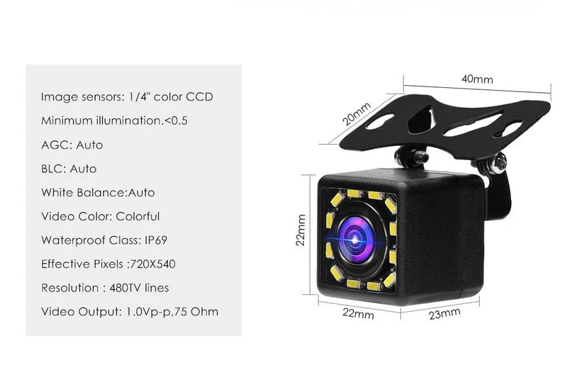 GMC 1 LED Car Reverse Rear View Backup Color Parking Camera