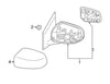 Mitsubishi Mirage A13A LH Mirror Cover Red (2013-2020)