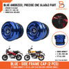 Honda Monkey 125 Z125 CNC Aluminium Blue Side Frame Caps (2018-2024)