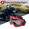 1 Pc Motorcycle Riding Goggles Deep Gray Lens Red Frame PC Cycling Sunglasses