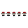 AC 125V 3A 5 x 16mm Red Round Cap Push Button Switch