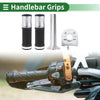 Motorcycle 7/8 22mm Hand Grips Rubber Silver Tone