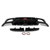 BMW 3 Series G20 Gloss Black Rear Bumper Lip Diffuser with Lights (2019-2022)