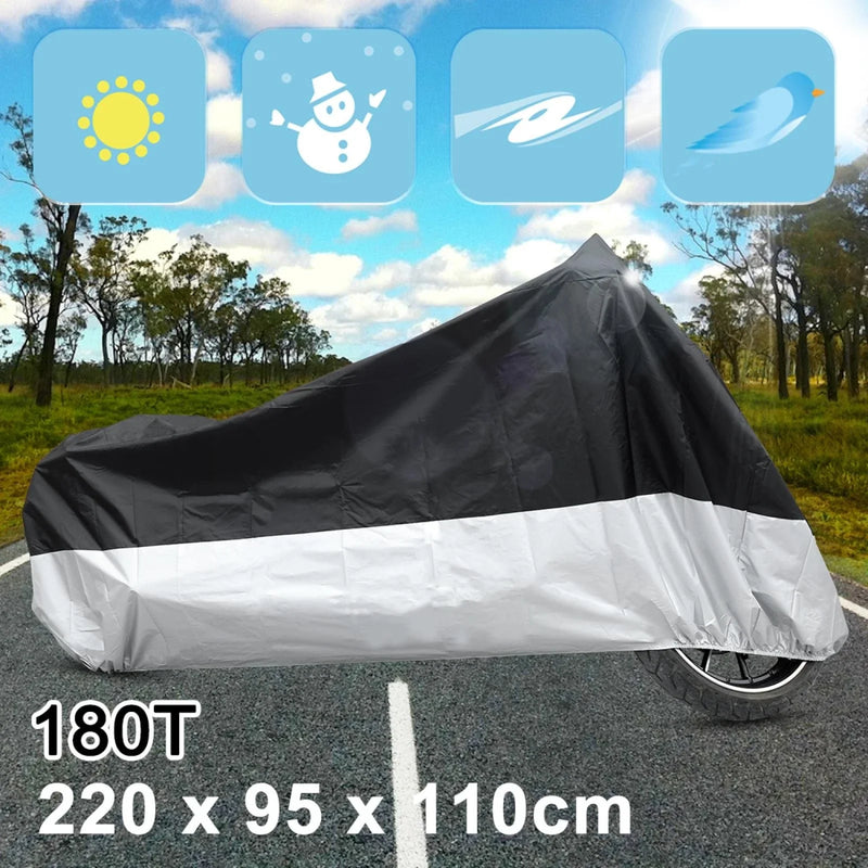 Motorbike L Rain Dust Motorcycle Cover Outdoor Waterproof UV Protector