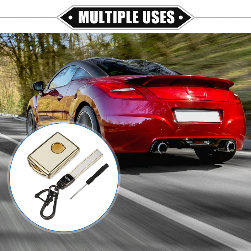 Volvo S60 (2019-2021) TPU White w / Key Chain Smart Key Fob Case Kit