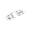 Jaguar F-PACE Silver Steering Wheel Remote Contorl Buttons Cover Trim fit