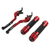 Kawasaki Ninja 250 400 Z400 Red Brake Clutch Levers & Handlebar Grips Set