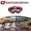 1 Pc Motorcycle Riding Goggles Deep Gray Lens Red Frame PC Cycling Sunglasses