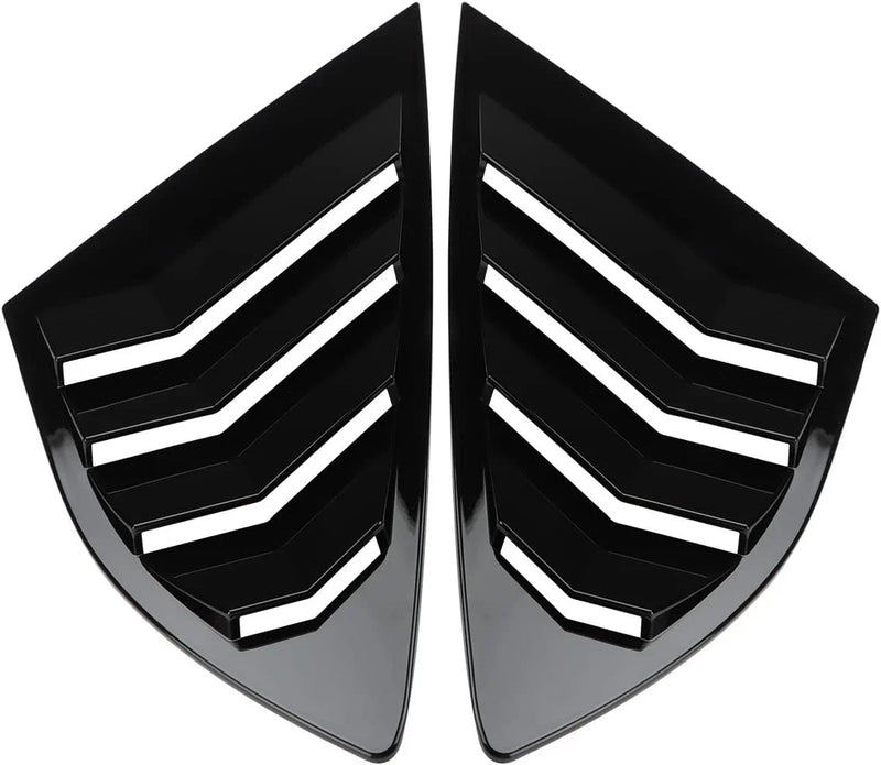 Ford Fusion Mondeo 2x Gloss Black Rear Side Louvers Cover (2013–2022)