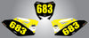 Suzuki RMZ 450 SAFARI Style Stickers / Decals Custom Number Plates (2008-2015)