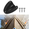 Pair 2.48x2.28 Marine Transducer Cover Clam Shell Vent Wire Cover Black