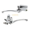 Motorcycle Handlebar Hydraulic Brake Master Cylinder & Clutch Lever Chrome