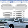 07-13 Chevy Silverado Top Mirror + 4 Door Handles + Tailgate Cover
