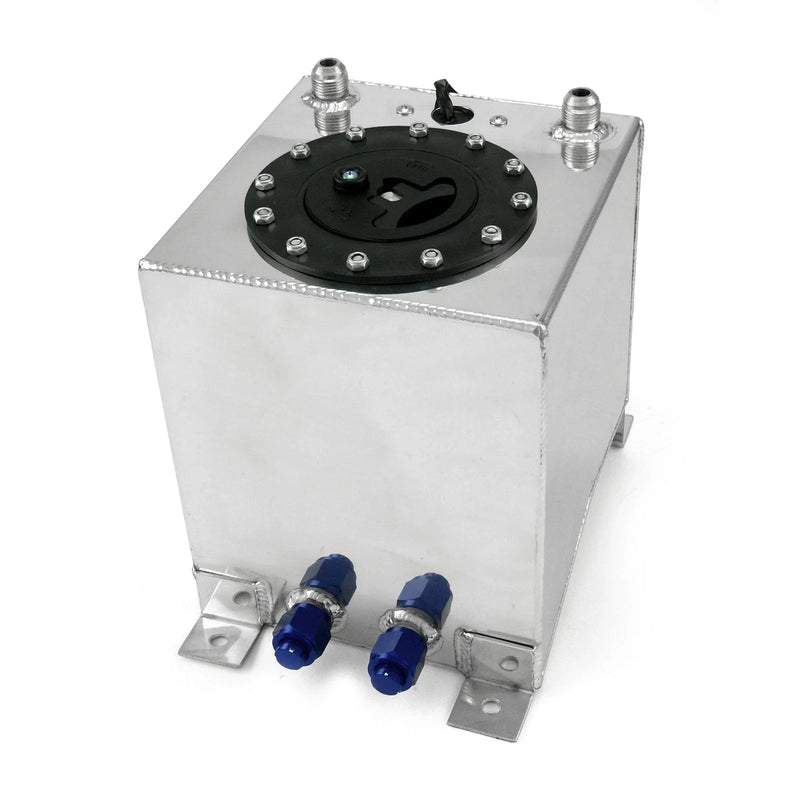 2.5 Gallon Lightweight Polished Aluminum Fuel Cell w/ Sender