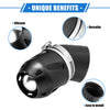 Universal Motorcycle Air Filter 26/35/42/48mm ID 90x60mm Aluminum Alloy Black