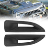 Jeep Wrangler JK Rubicon Hood Side Air Vent Covers Matte Black (2007-2017)