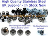 Honda VFR 750 Fairing Screen Bolts Dzus RC36 Stainless Steel (1994–1997)