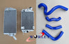 Kawasaki KLX650 Aluminum Radiator & Green Silicone Hoses (1993-1996)