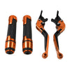 Suzuki DL1000 Orange Extendable Brake Clutch Levers Grips Set (2002-2023)