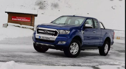 Ford Ranger 4 x Black Carbon Fiber Door Handle Covers (2012-2019)