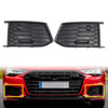 Audi A6 S6 Front Bumper Fog Light Grille Covers Matte Black (2018-2024)
