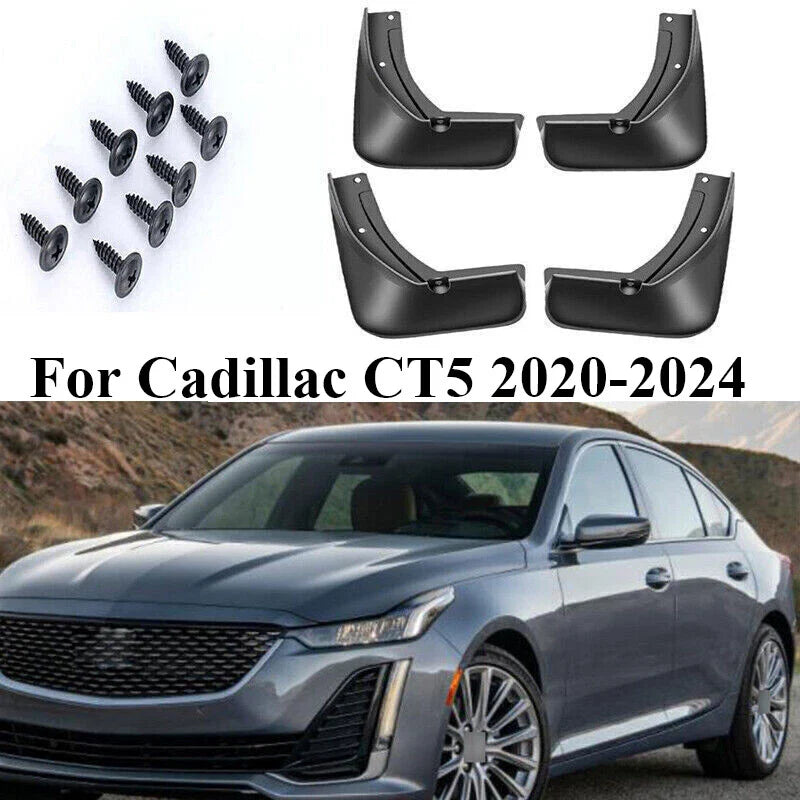Cadillac CT5 Mud Flap Splash Guard Mudflap 4Pc (2020–2024)