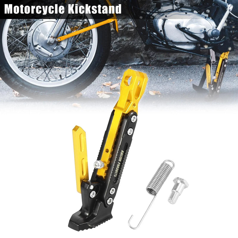 Motorcycle Kickstand/Set/Side Support Stand CNC Aluminum Alloy Gold Tone
