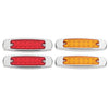 Trailer - 2x Red + 2x Amber 4pcs 12LED Sealed Side Marker Clearance Lights