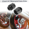 Make Model 14mm Aluminum Alloy Motorcycle Slider Frame 2 x Titanium Tone