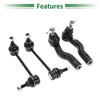 Lincoln Zephyr 4pcs Front Suspension Kit Outer Tie Rod Ends (2006-2006)