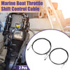 2 x Marine Throttle Control Cable Black with Fastening Head