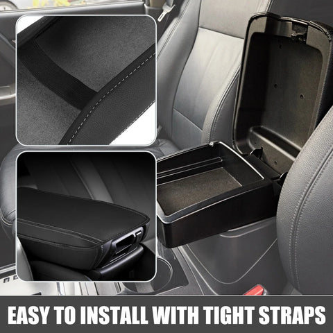 Ford Bronco Sport 2020-2023 Black White Stitches Center Console Pad