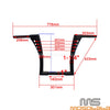 Harley FLST FXST XL Custom 12" Rise Fat 1-1/4" Ape Hanger Handlebars