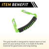 Jeep Wrangler Roof Rope Handle Green 2 x Roll Bar Grab Handles
