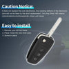 Ford Fiesta Kuga Focus Transit 3 x Keyless Entry Remote Key Shell Case