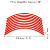 Motorcycle Car Bike 20pcs 20in Wheel Rim Sticker Reflective Strips Red