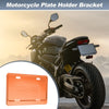 Motorcycle Registration Plate Holder Bracket 26x10 mm Orange Aluminum Alloy