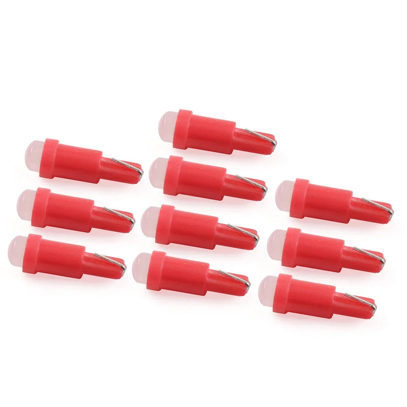 Car Dashboard Gauge T5 Red Indicator SMD Light Bulbs (Fits Various Models)