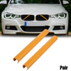 BMW 5 6 7 Series Pair ABS Front Grille Trim Strips Cover Decor Yellow
